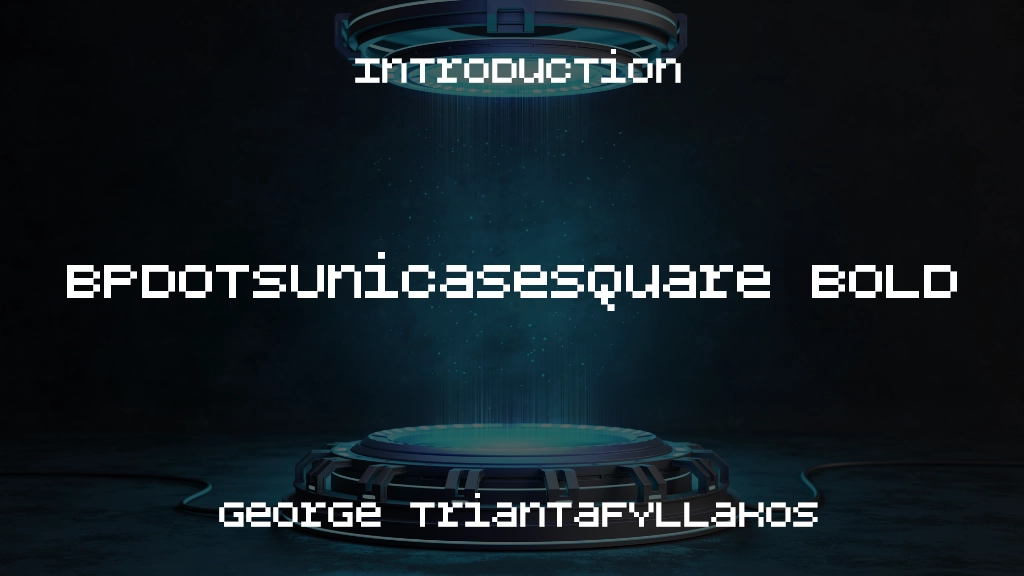 BPdotsUnicaseSquare Bold Font Sample Image 1