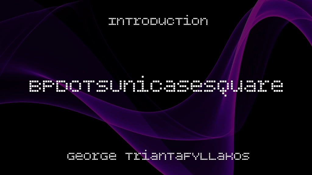 BPdotsUnicaseSquare Font Sample Image 1