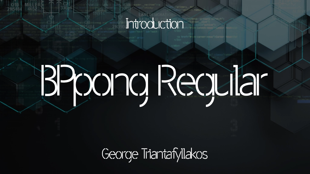 BPpong Regular Font Sample Image 1