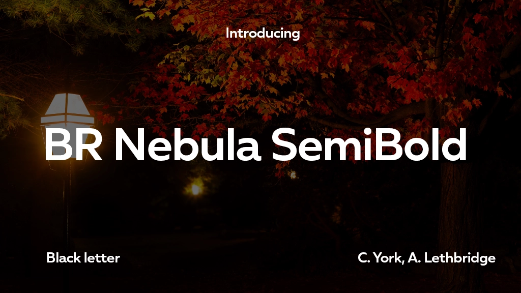 BR Nebula SemiBold Font Sample Image 1