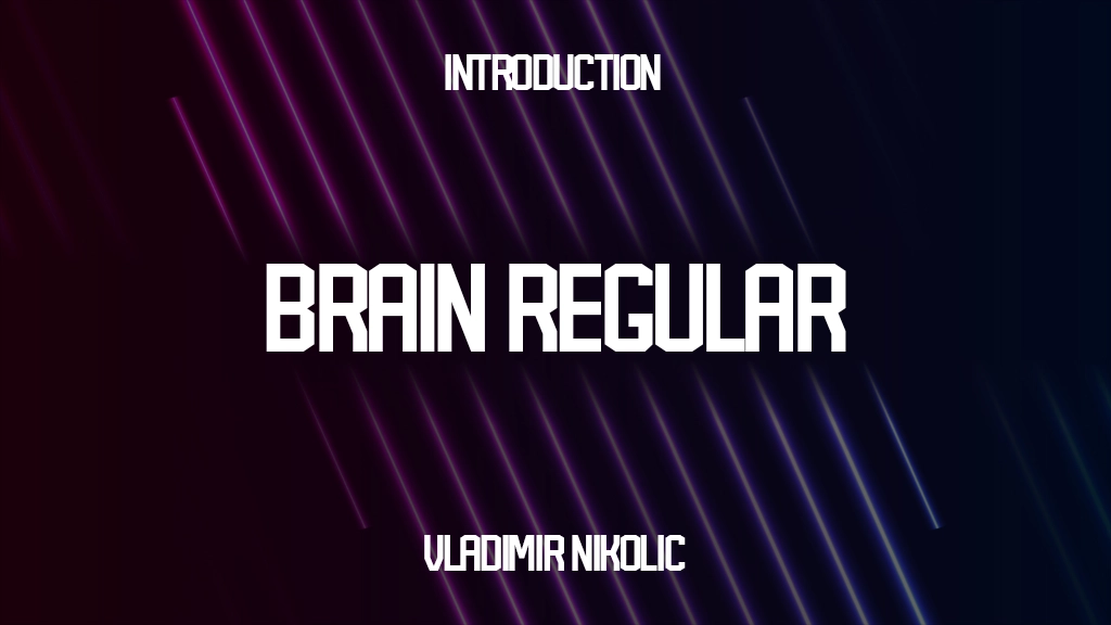 Brain Regular Font Sample Image 1