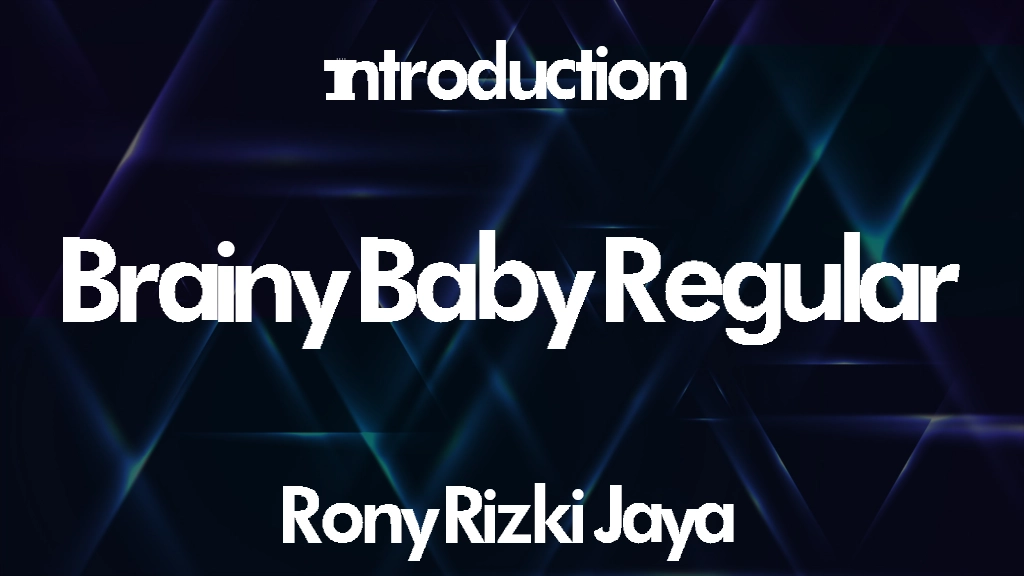 Brainy Baby Regular 글꼴 샘플 이미지  1