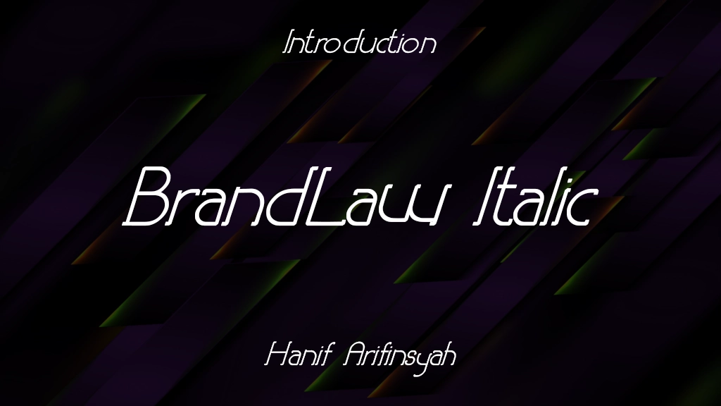 BrandLaw Italic Font Sample Image 1