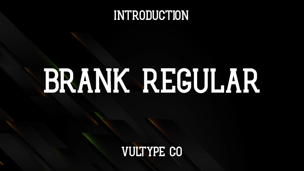 Brank Regular Font Sample Image 1