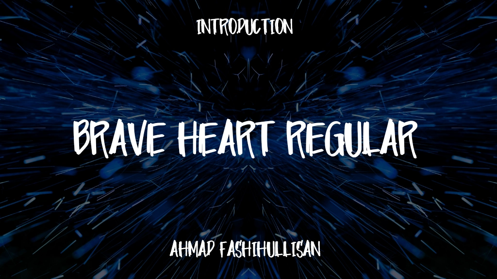 Brave Heart Regular Font Sample Image 1