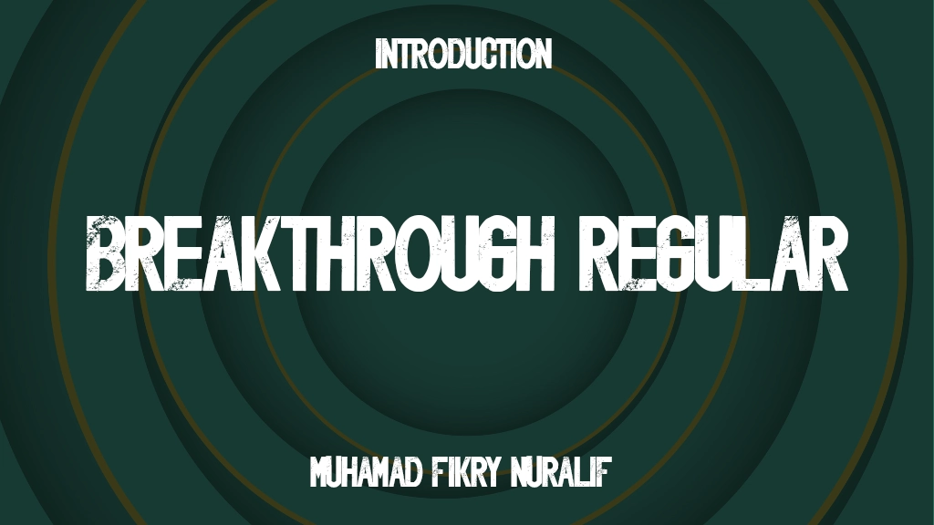 Breakthrough Regular Font Sample Image 1