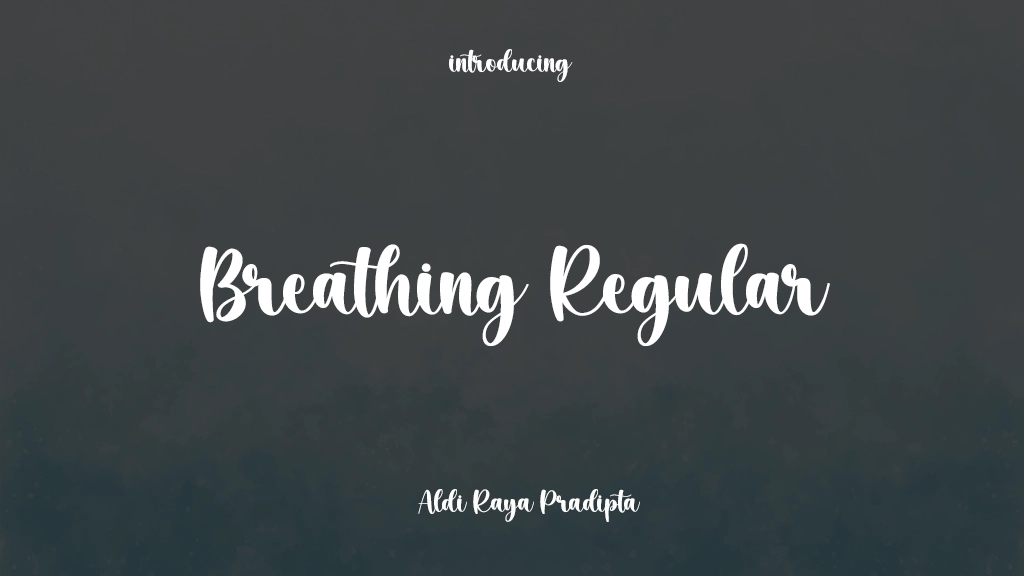 Breathing Regular フォントサンプル画像  1