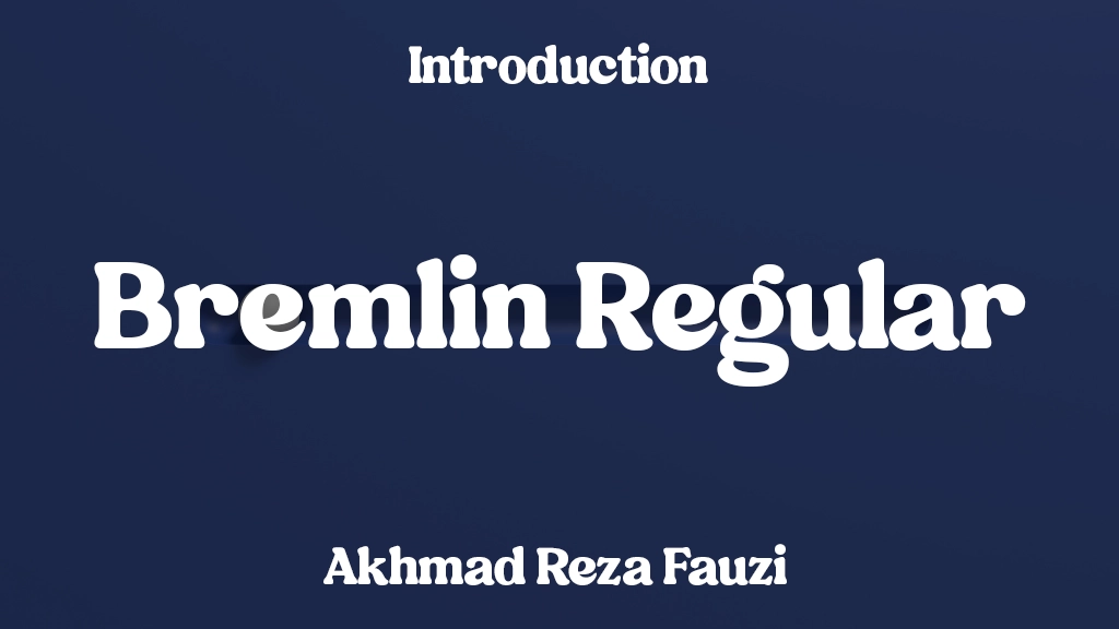 Bremlin Regular Font Sample Image 1