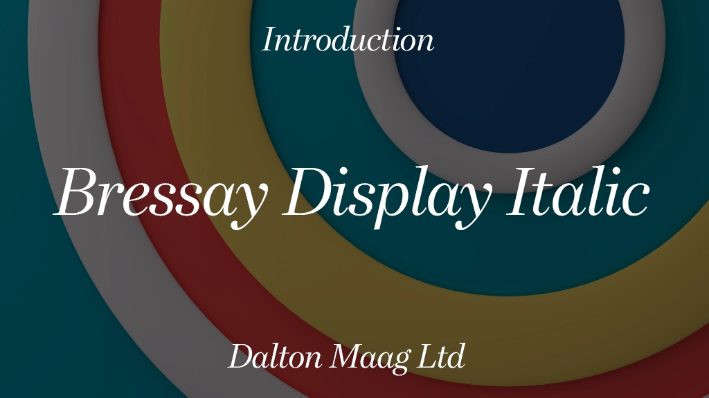 Bressay Display Trial Italic Font Sample Image 1