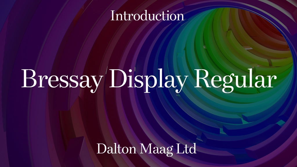 Bressay Display Trial Regular Font Sample Image 1