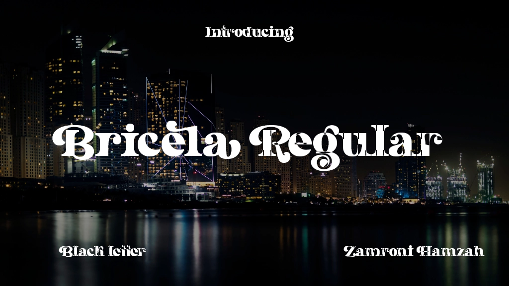 Bricela Regular Font Sample Image 1