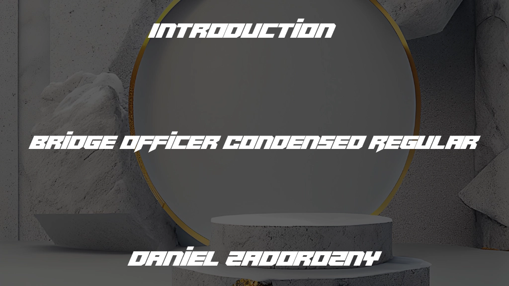 Bridge OFFicer Condensed Regular Font Sample Image 1