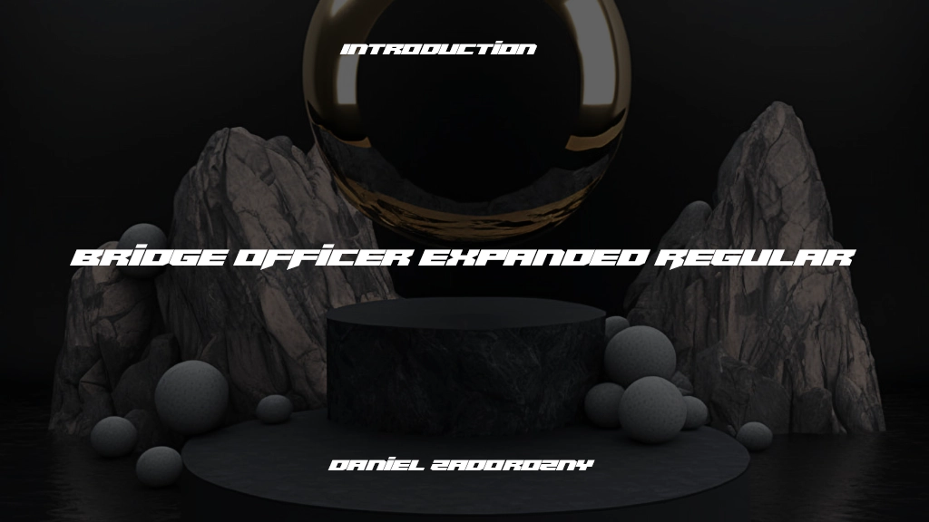 Bridge OFFicer Expanded Regular Font Sample Image 1