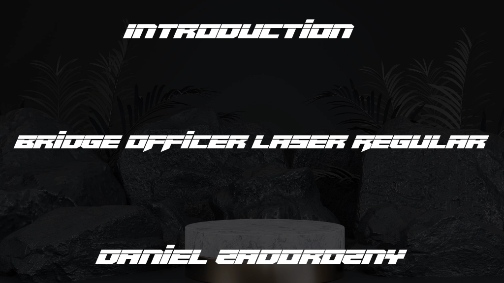 Bridge OFFicer Laser Regular Font Sample Image 1