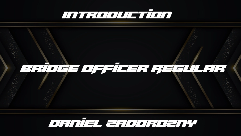 Bridge OFFicer Regular Font Sample Image 1