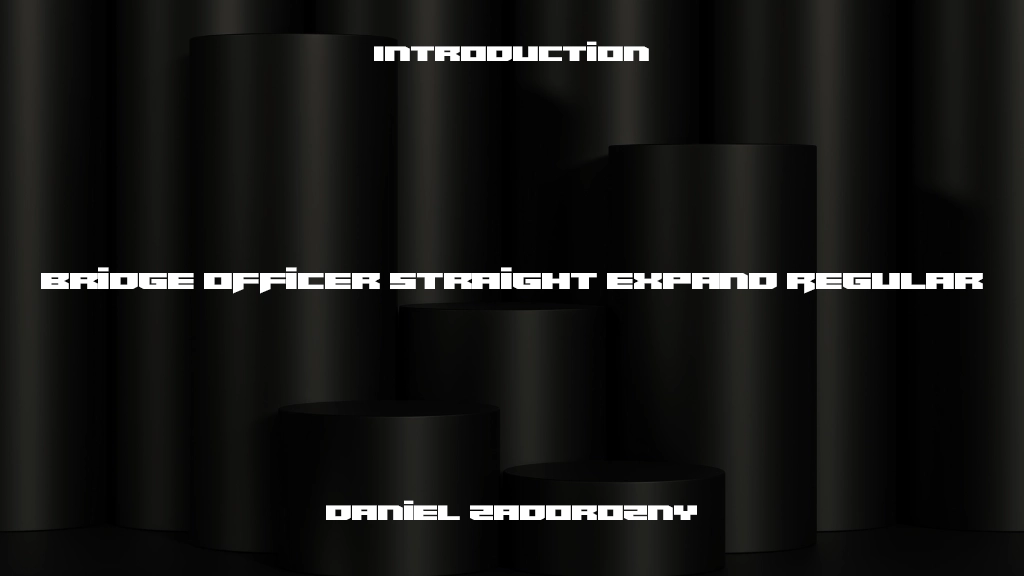 Bridge OFFicer Straight Expand Regular Font Sample Image 1