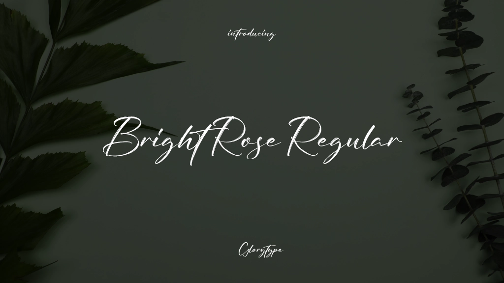 Bright Rose Regular Font Sample Images  1