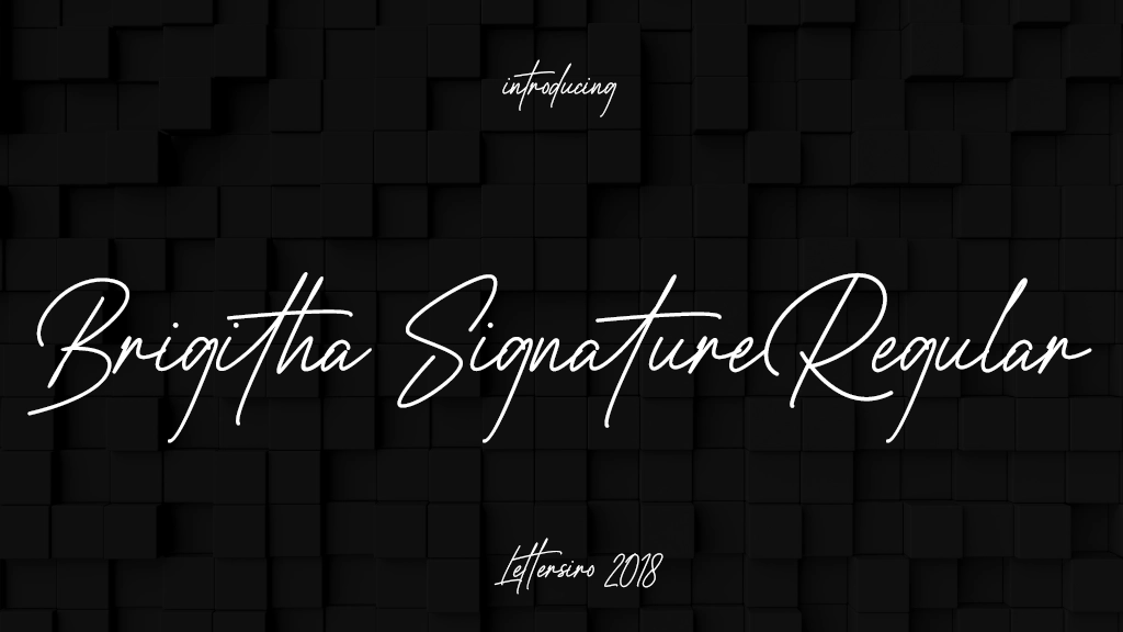 Brigitha Signature Regular Font Sample Images  1