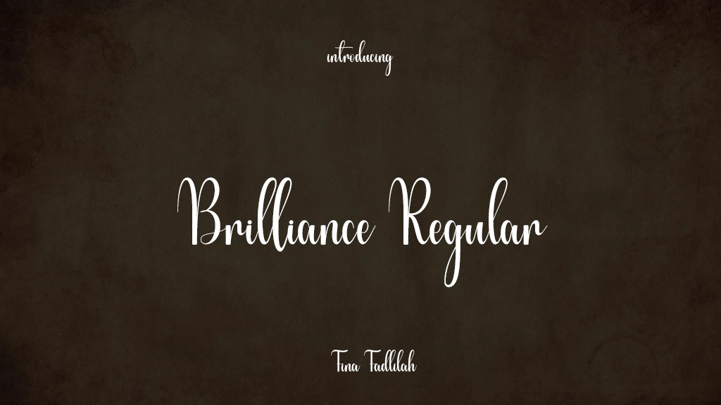 Brilliance Regular Images d’exemples de polices  1