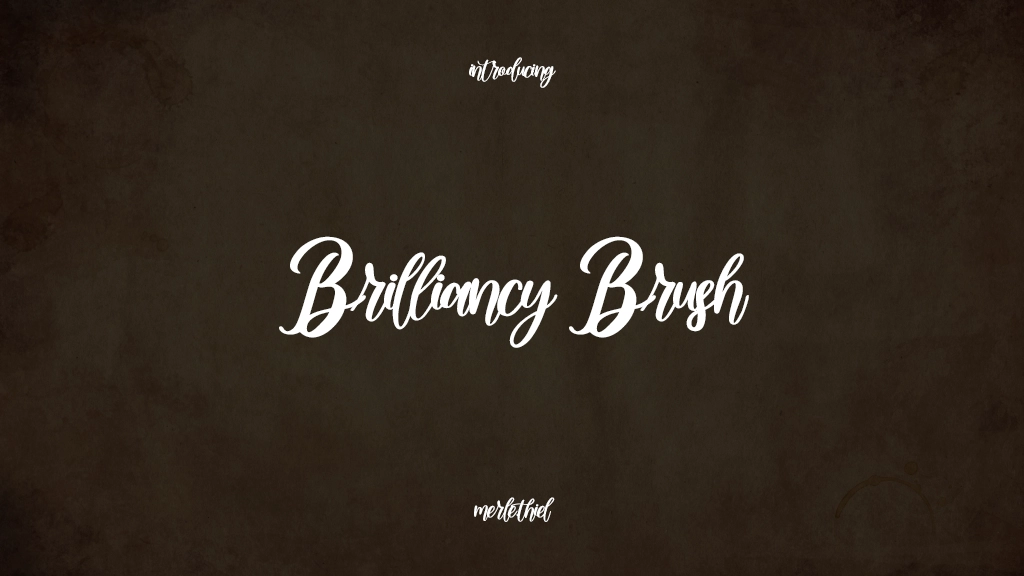 Brilliancy Brush Images d’exemples de polices  1