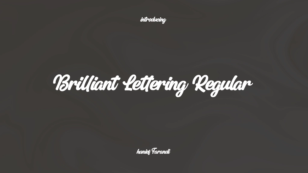 Brilliant Lettering Regular Immagini di esempio dei caratteri  1