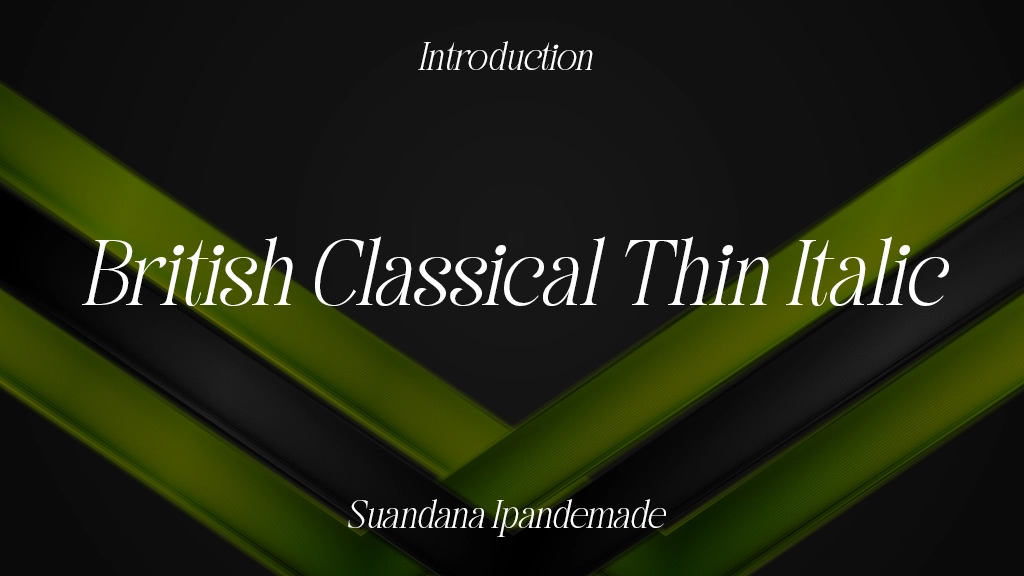 British Classical Thin Italic Font Sample Image 1