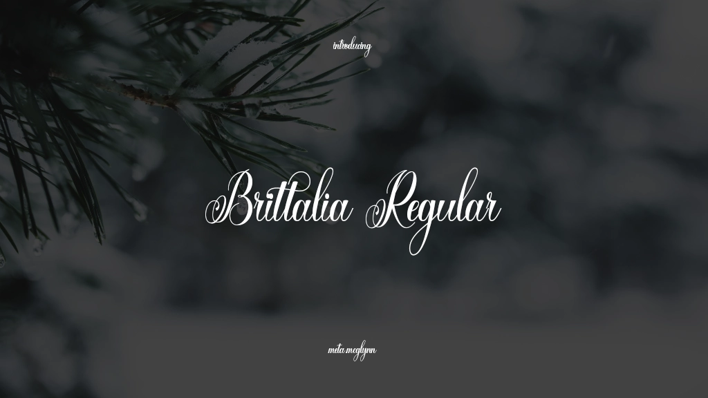 Brittalia Regular Font Sample Images  1