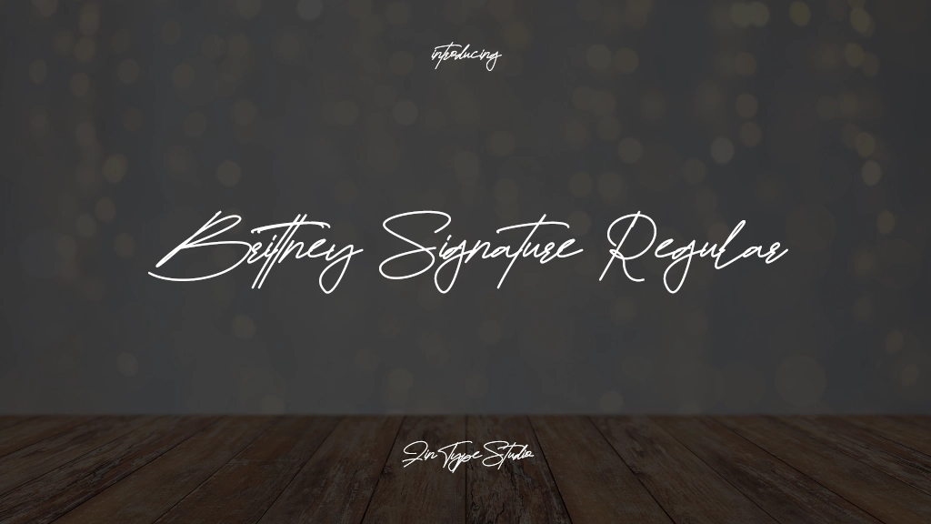 Brittney Signature Regular Beispielbilder für Schriftarten  1