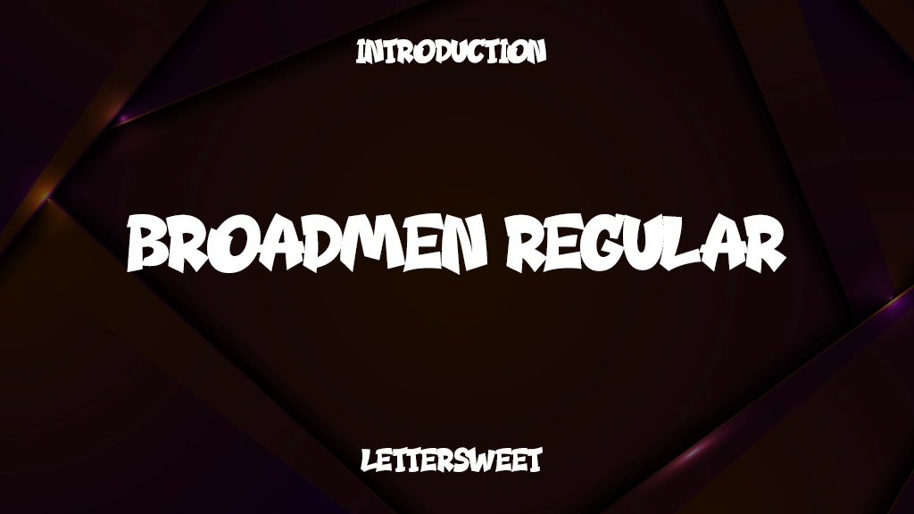 Broadmen Regular Font Sample Image 1