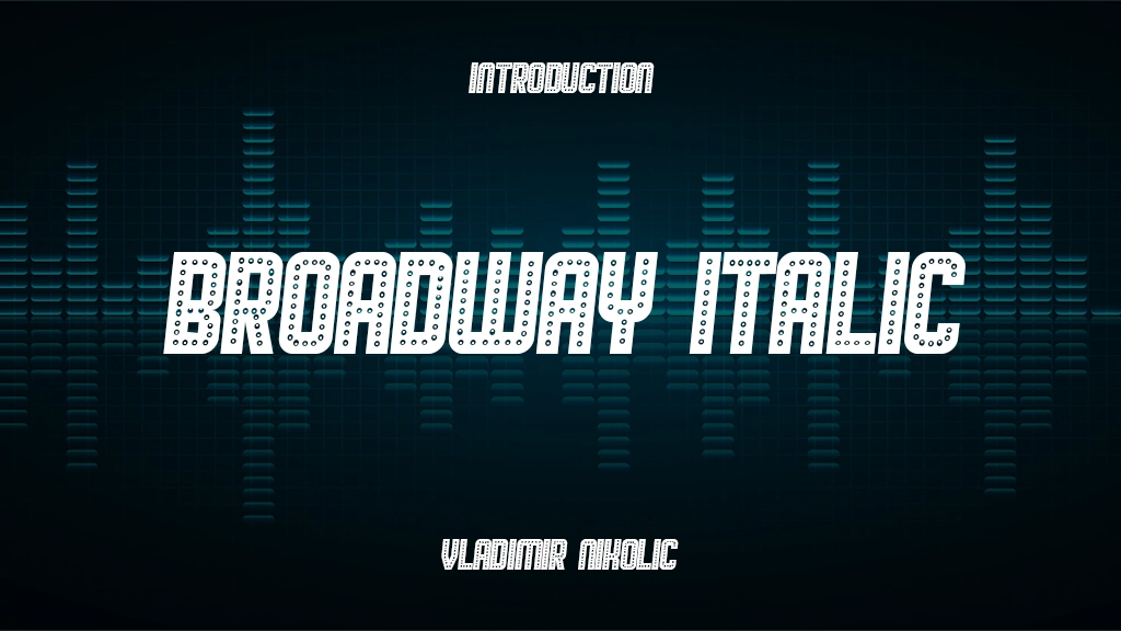 Broadway Italic Font Sample Image 1