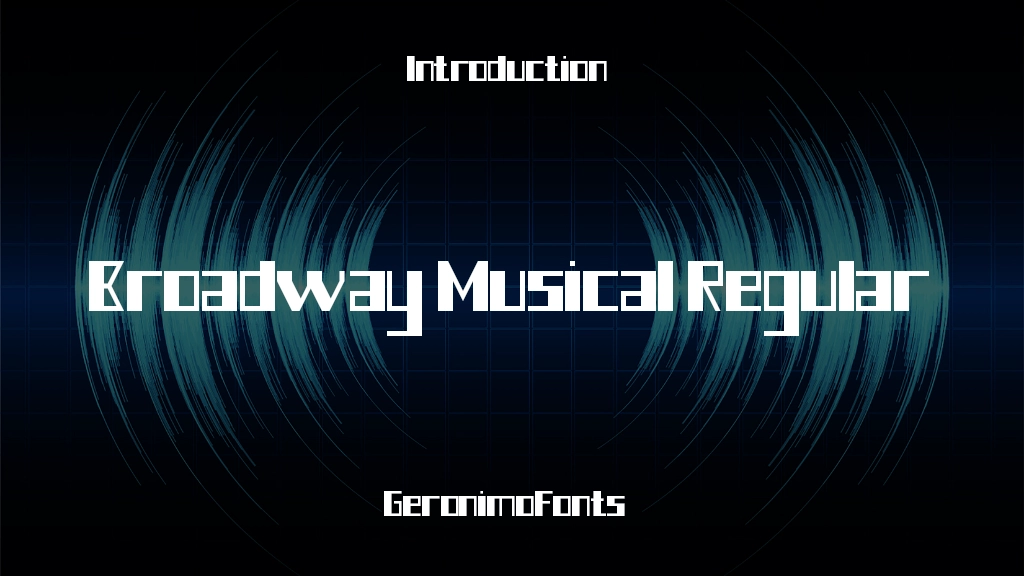 Broadway Musical Regular Font Sample Image 1