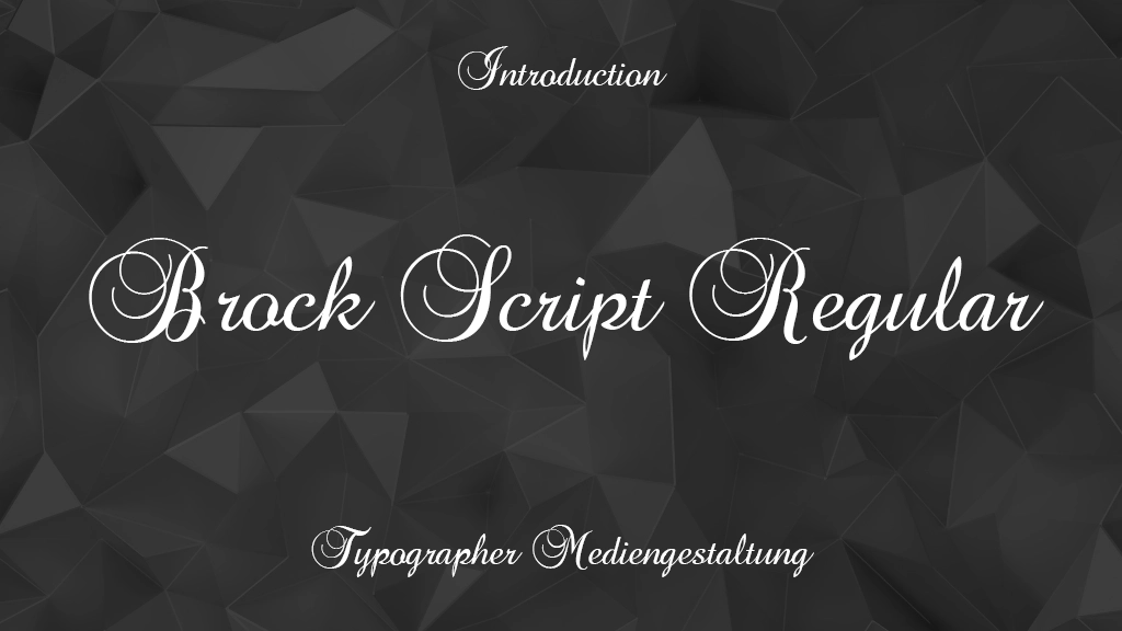 Brock Script Regular Font Sample Image 1