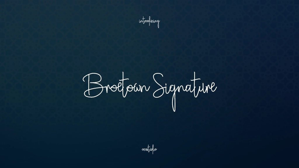 Broetown Signature Font Sample Images  1