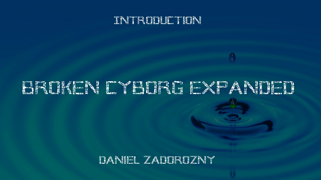 Broken Cyborg Expanded Expanded Font Sample Image 1