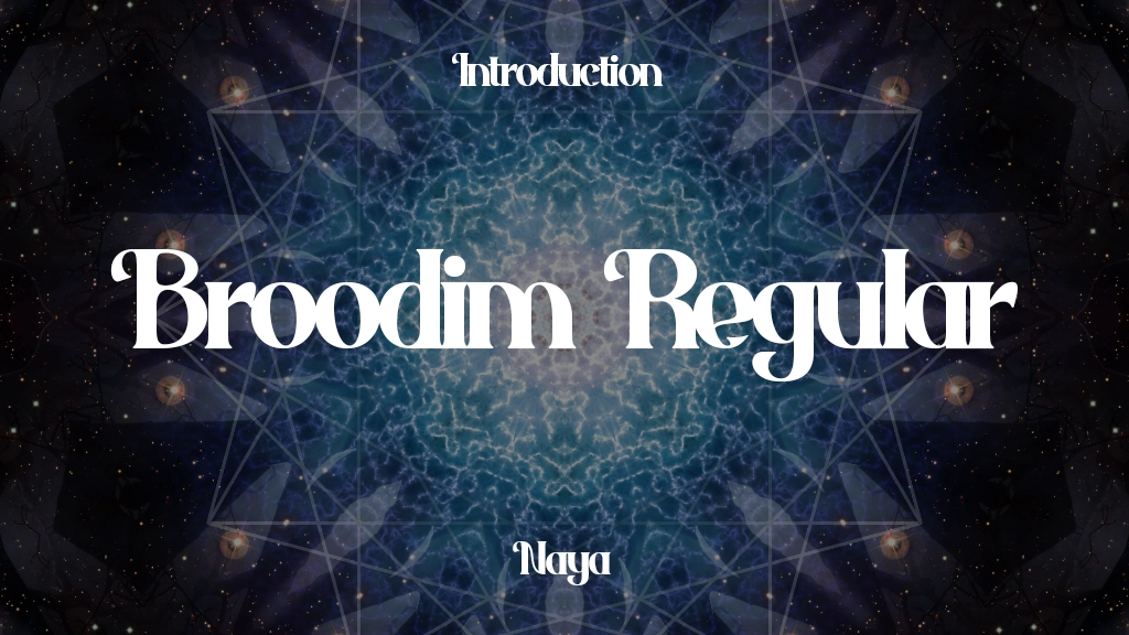 Broodim Regular Font Sample Image 1