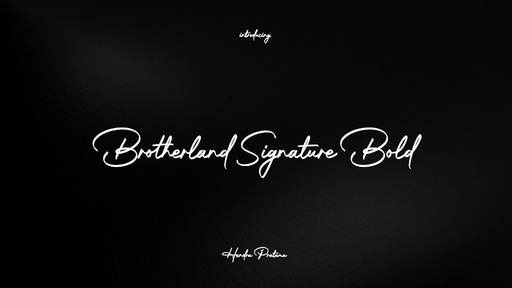 Brotherland Signature Bold Images d’exemples de polices  1