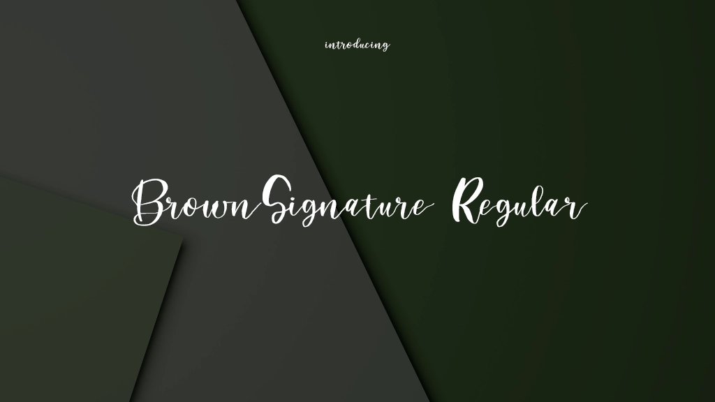 BrownSignature Regular 글꼴 샘플 이미지  1