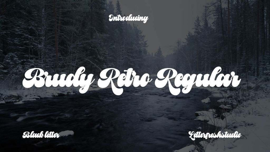 Brudy Retro Regular Font Sample Image 1