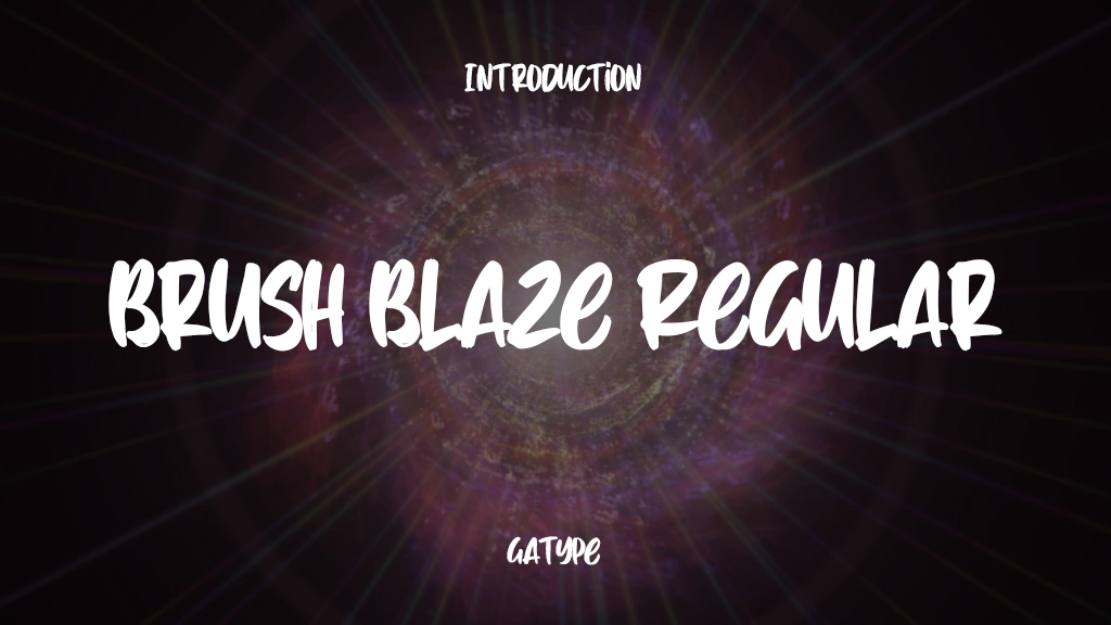 Brush Blaze Regular Font Sample Image 1