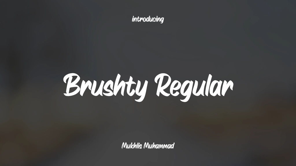 Brushty Regular 글꼴 샘플 이미지  1