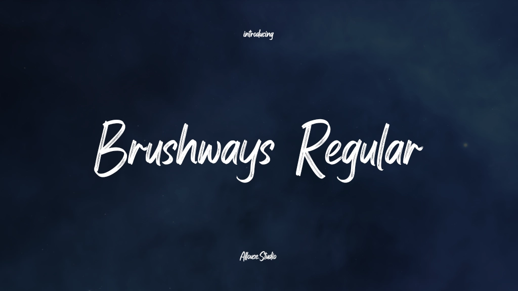 Brushways Regular Beispielbilder für Schriftarten  1