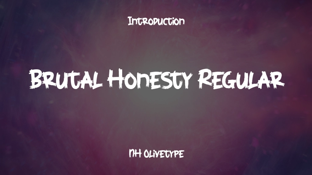 Brutal Honesty Regular Font Sample Image 1