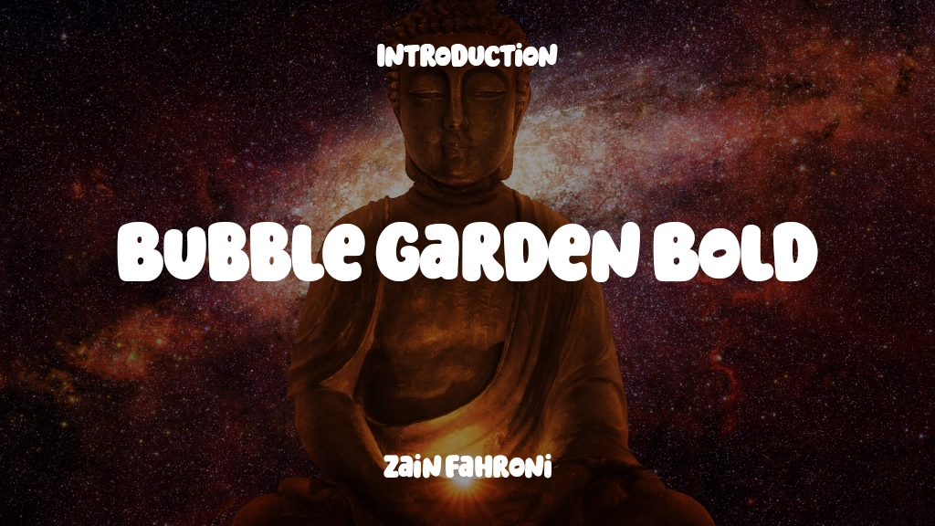 Bubble Garden Bold Font Sample Image 1