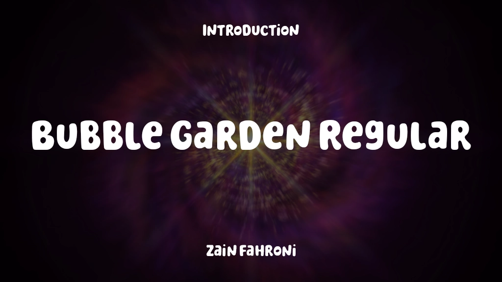 Bubble Garden Regular Font Sample Image 1