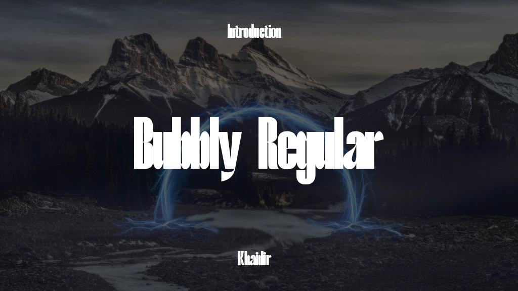 Bubbly Regular Font Sample Image 1