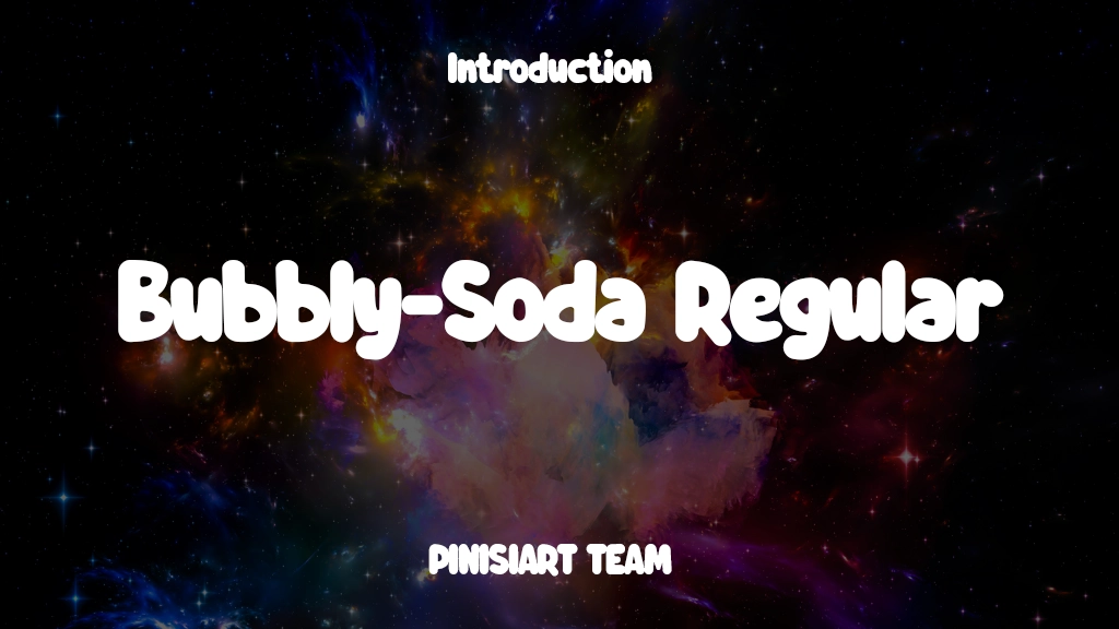 Bubbly-Soda Regular Font Sample Image 1