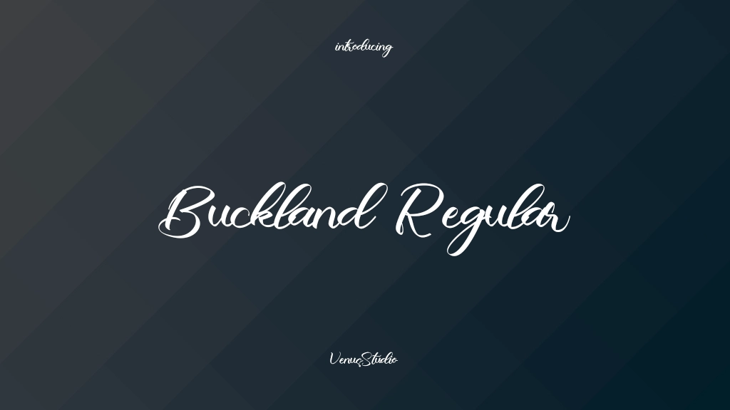 Buckland Regular フォントサンプル画像  1