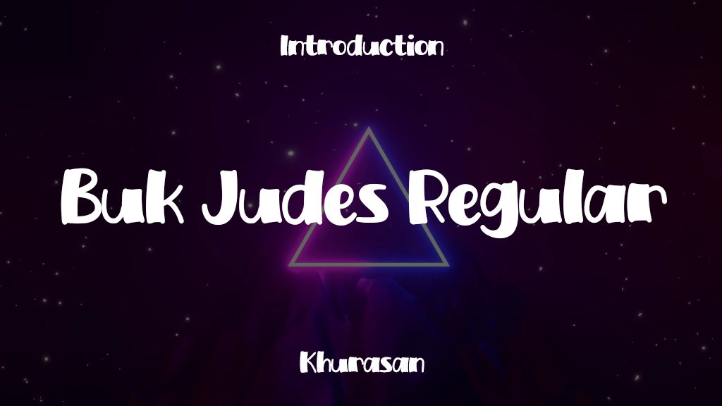 Buk Judes Regular Font Sample Image 1