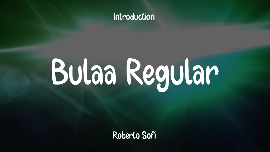 Bulaa Regular Font Sample Image 1