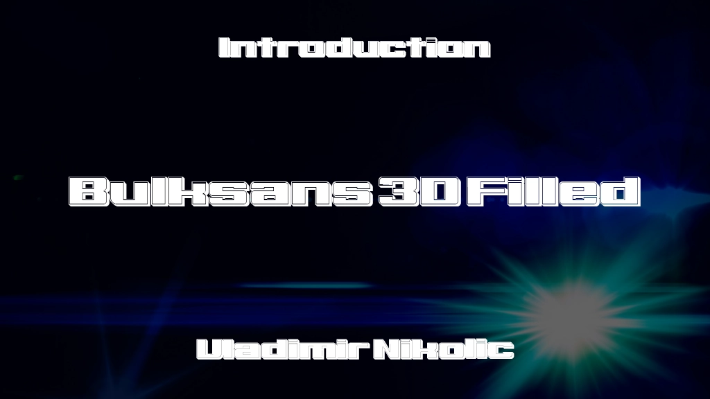 Bulksans 3D Filled Font Sample Image 1